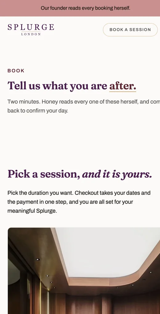 Picking a real available date and paying in the same step