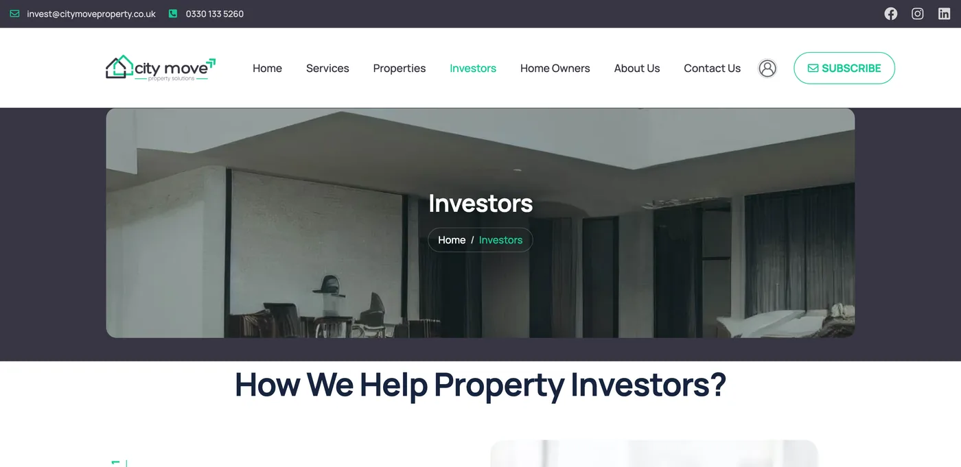 The investor route, with its own explanation of how the process works